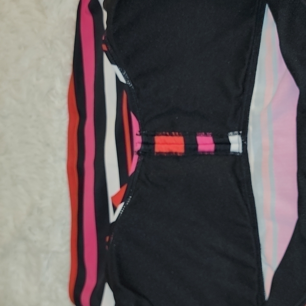 𝅺OH Baby by Motherhood maternity colorful striped halter tankini size 14 - Picture 6 of 10